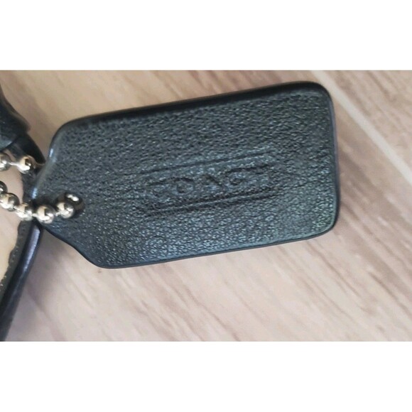 Coach Holiday Wristlet Sparkly Black Card Slots Holds Small Phone Lipstick key - Picture 4 of 6